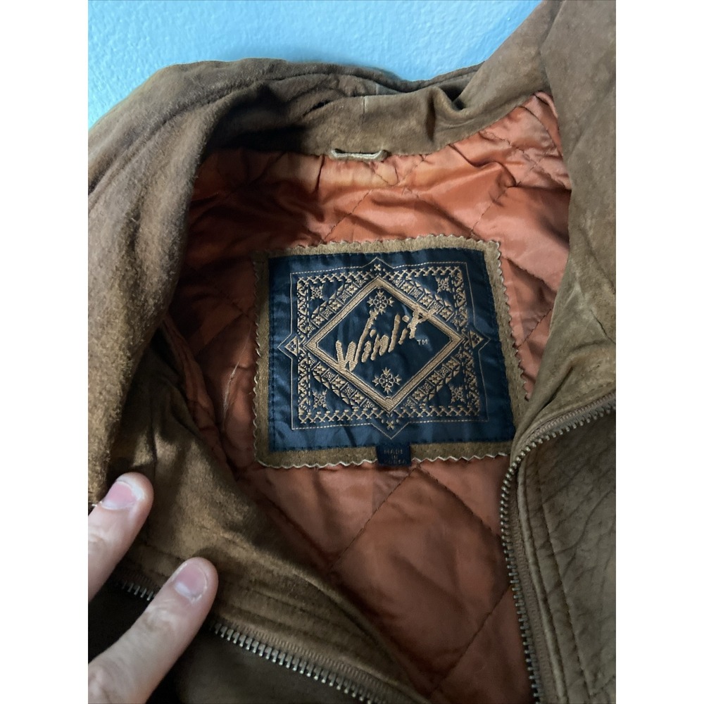 Winlit Western Jacket Womens Leather Small Brown Cowgirl - Picture 6 of 7